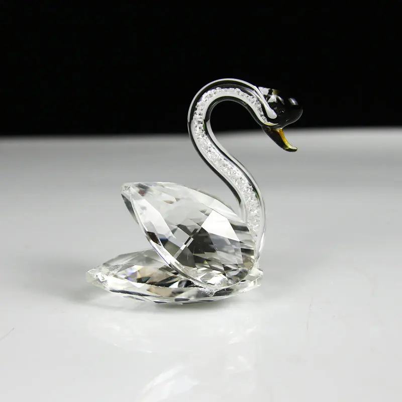 

Graceful Crystal Diamond Swan Small Animal Figurines For Christmas Gift Home Craft Decor