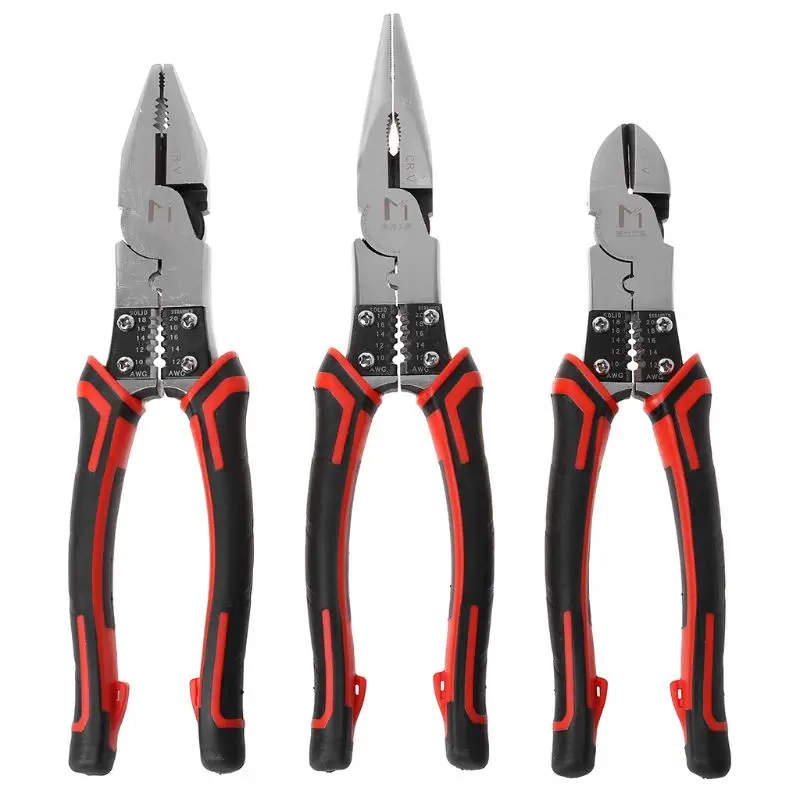 

Pro Multifunctional Diagonal Cable Wire Plier Stripper Crimper Cutter Cutting Jewelry Handle Tool