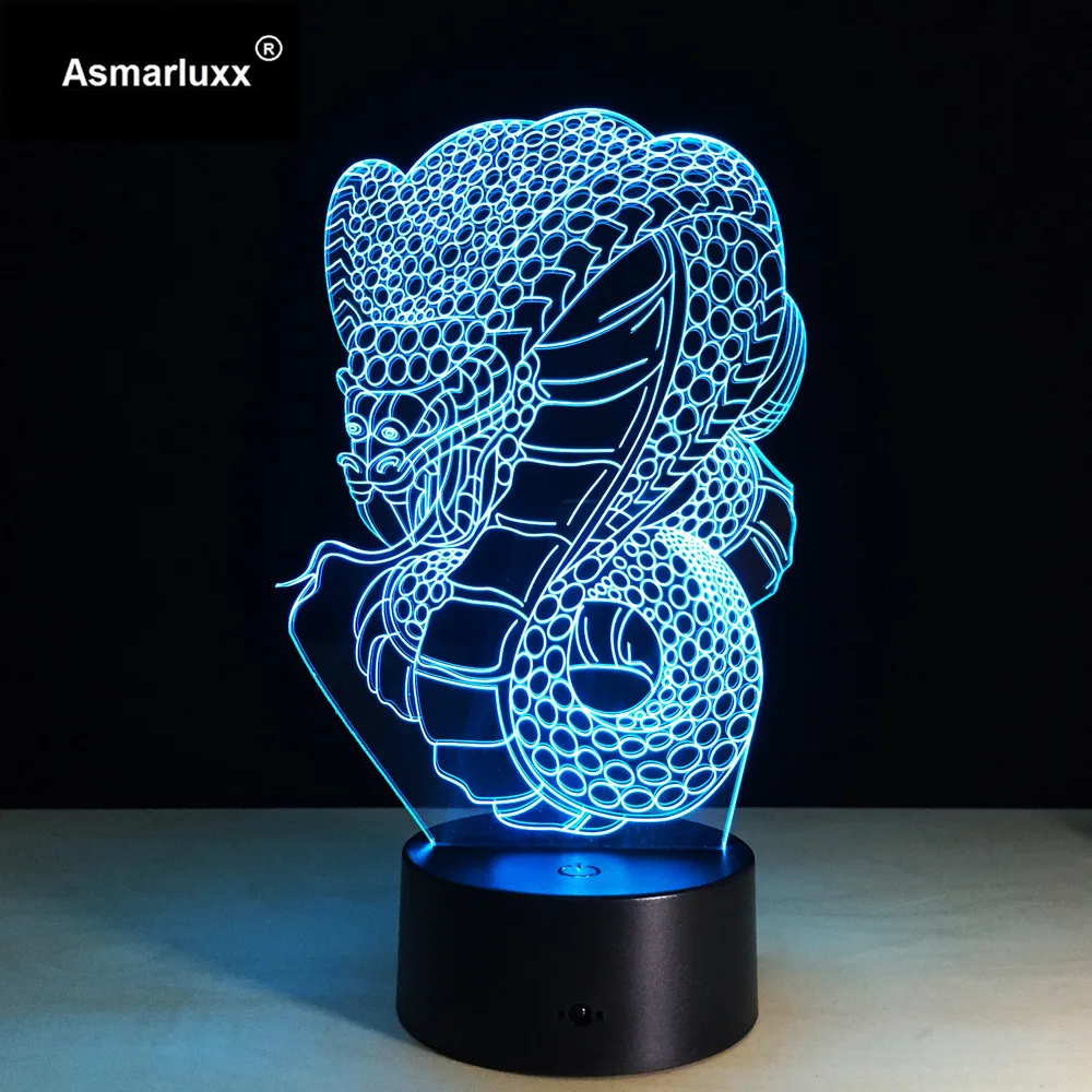 Asmarluxx snake 3d led lamp0006