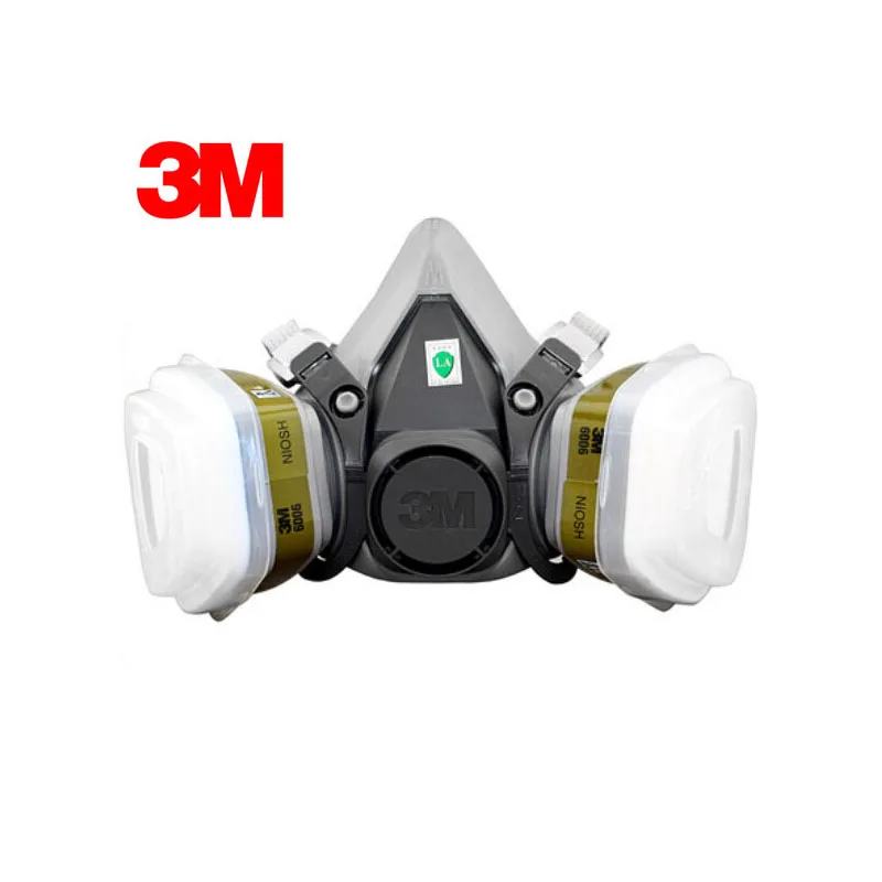 

3M 6300+6006 Respirator Half Face Mask Renovated Laboratory Formaldehyde Gas Masks Protective Masks 7 Items for 1 Set R82027