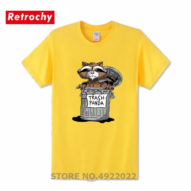 

Guardians Rocket Raccoon Tee Shirt Funnny Galaxy Trash Panda T-Shirts Movie Casual Tshirt Men Cute Avengers Funky Tops Camisetas