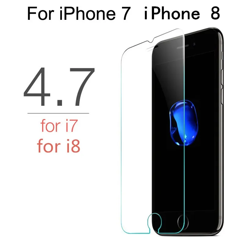 10 шт закаленное стекло для iPhone 7 8 6 6 S Plus Защитная стеклянная пленка для iPhone XS Max XR X 5 5S SE 4 4s чехол - Цвет: iPhone 7 iPhone 8