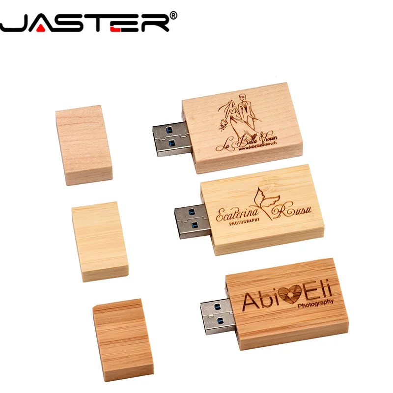 USB флеш накопитель JASTER деревянный в деревянном корпусе 4/8/16/32 ГБ|USB