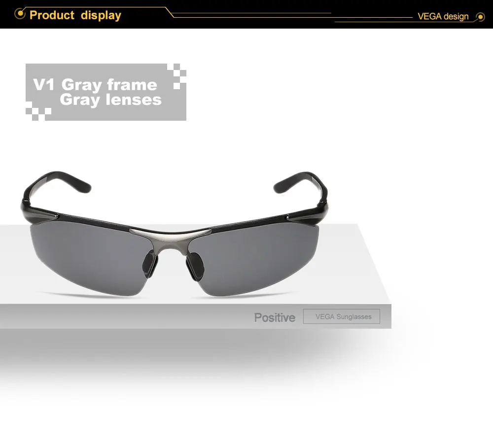 VEGA Eyewear Black Polarized Sunglasses Sport Driver Fishing Men Male Aluminum Sunglass 3 (5)