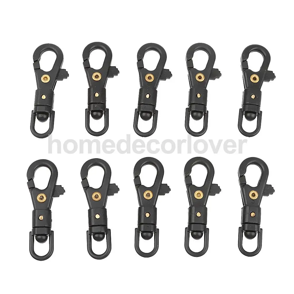 10pcs Plastic Outdoor Swivel Snap Hook For Weave Paracord Lanyard Quick