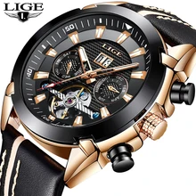 Relogio LIGE Mens Watches Top Brand Luxury Men's Sport Watch Men Business Leather Automatic Mechanical Watch Male Business Clock Relogio LIGE Mens Watches Top Brand Luxury Men's Sport Watch Men Business Leather Automatic Mechanical Watch Male Business Clock