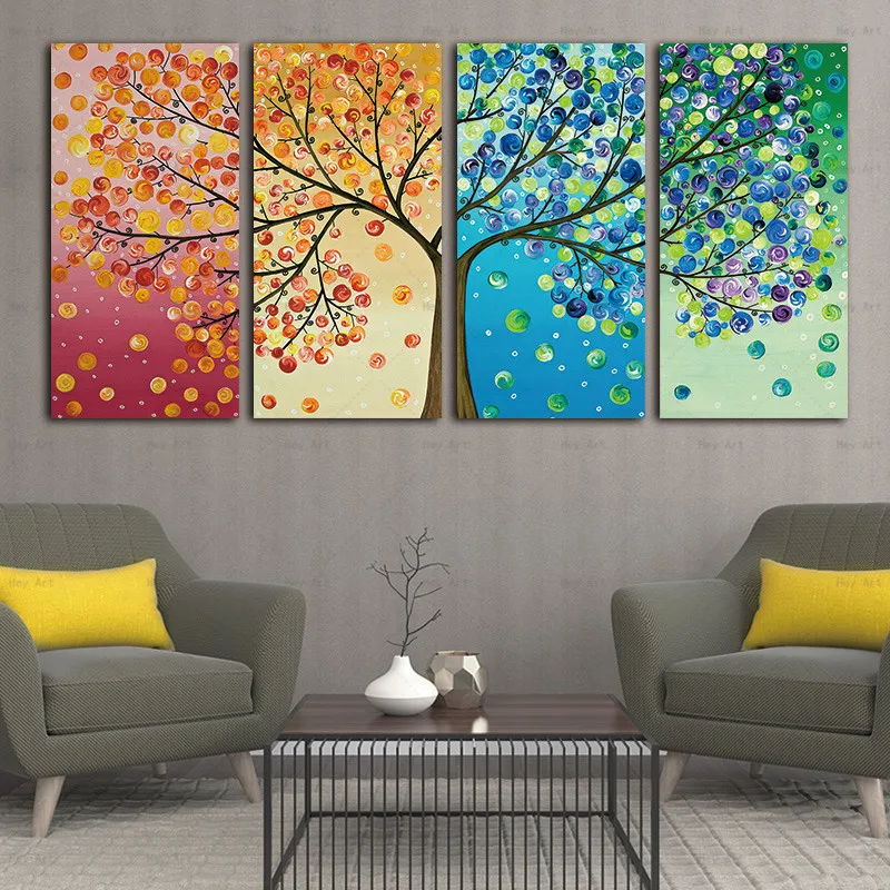 Abstract Canvas Art Print Photo Painting Wall Home Decor Poster Trees 3 Colors