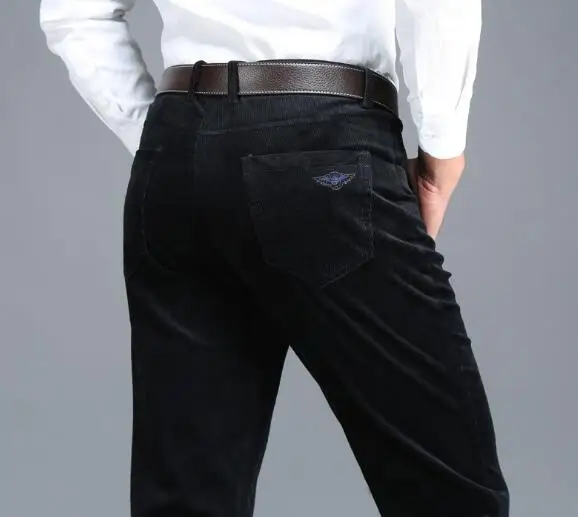 Autumn Winter thick Corduroy pants men Cotton pants stretch corduroy ...