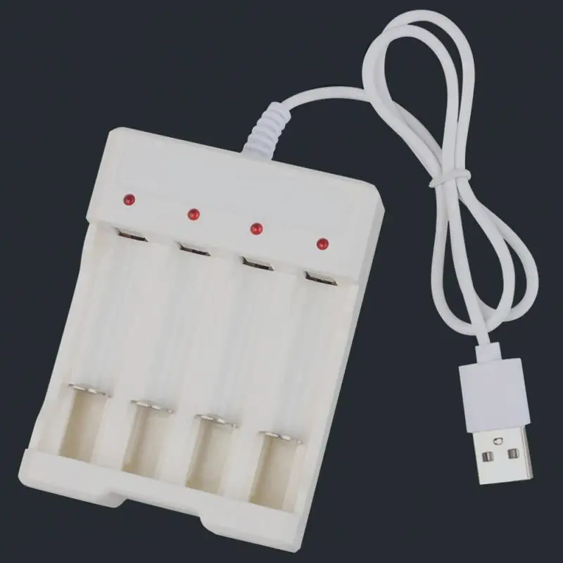 

B-04 4 Slots USB Charger AA/AAA Nickel-cadmium Rechargeable Battery Charger With Power Cable