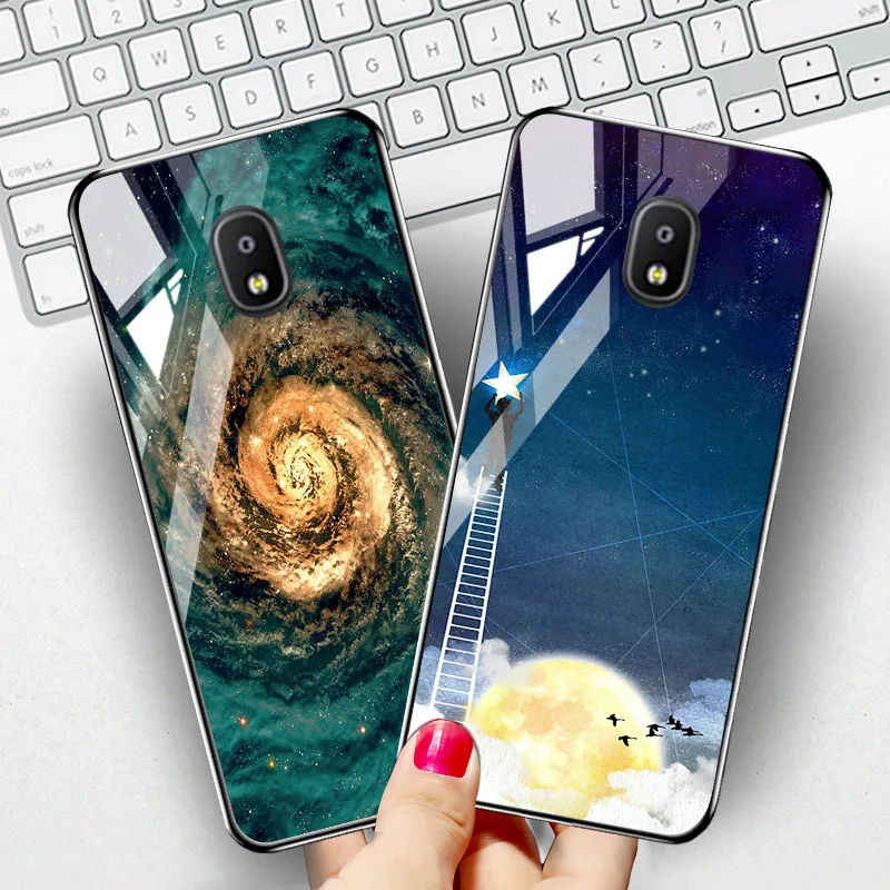 

AKABEILA Tempered Glass Case For Samsung Galaxy J7 2017 Cases Animal Flower Cover For Samsung J8 2018 J7 PRO J730 Cases Covers