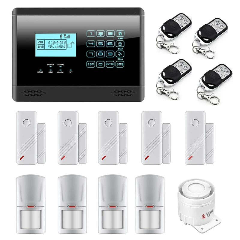 M2E Wireless GSM SMS Touch Keypad Home House Alarm System Infrared