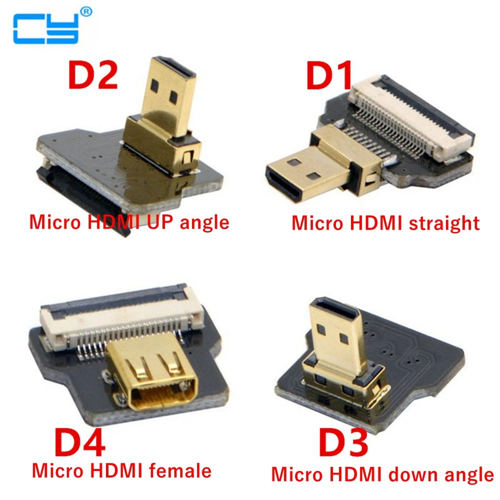 Микро HDMI локоть adpater к микро угол мужчин/женщин FPV кабель для аэрофотосъемка |