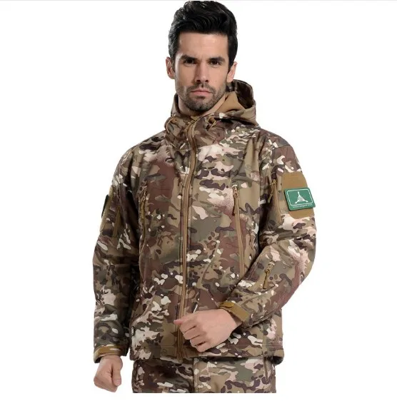 Мужская куртка для занятий спортом на открытом воздухе, TAD gear, тактическая, софтшелл, камуфляжная, Армейская, водонепроницаемая, охотничья одежда, военная куртка - Цвет: As Photo Shows