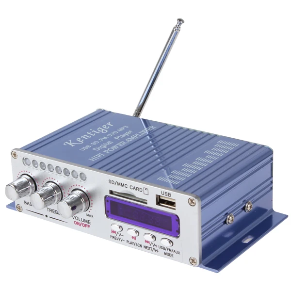 

100W USB Power Mini HiFi Stereo 2 Channel Amplifier Car Home MP3 FM Audio Player for Car Motorcycle Boat 87.5MHz-108MHz