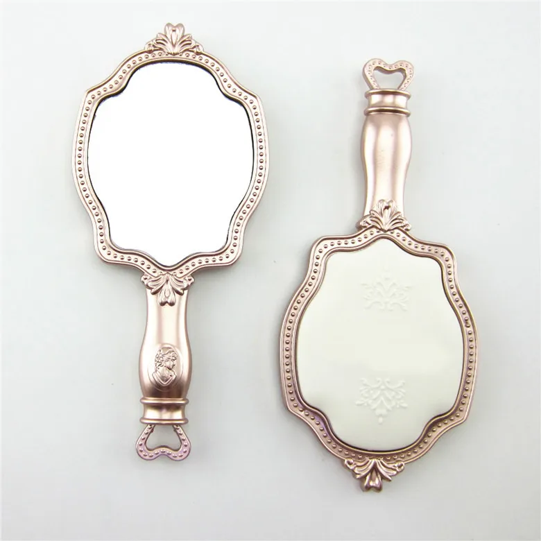 New mini small cosmetic makeup hand mirrors vanity oval Portable mirror