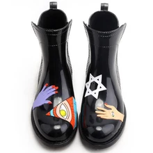 Хороший дождь Сапоги и ботинки для девочек Для женщин слипоны Туфли без каблуков каблук Обувь женские водонепроницаемые резиновые сапоги женские ботильоны плюс Размеры 25–61 pbd28