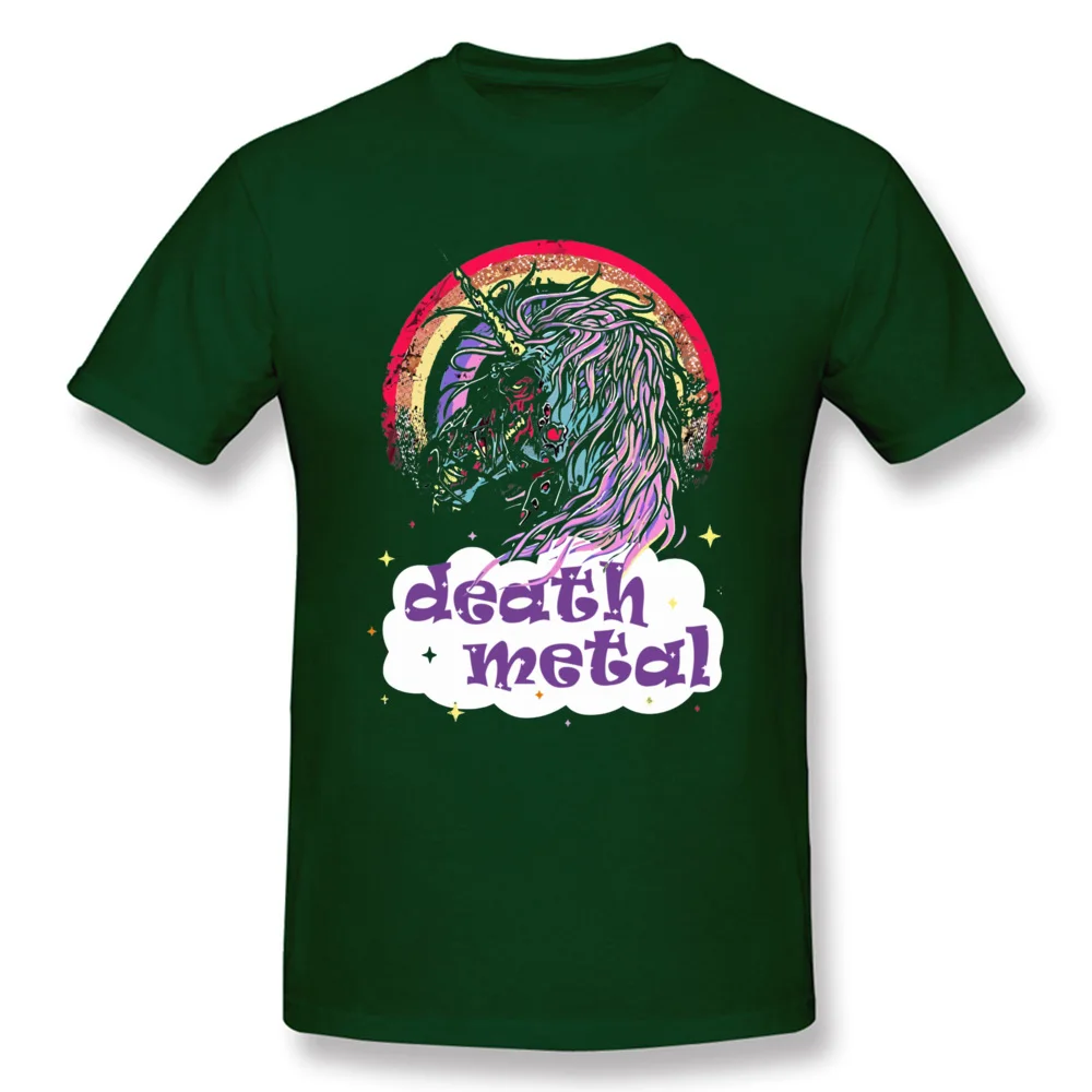 Pure Cotton Men's Short Sleeve Zombie Unicorn Death Metal 1460 Tshirts Summer Tops T Shirt 2018 Popular Casual Crewneck T Shirt Zombie Unicorn Death Metal 1460 dark