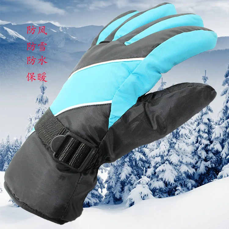 Уличные лыжные перчатки Сноуборд водонепроницаемые ветрозащитные снегоходные перчатки зимние теплые флисовые термоперчатки для езды на мотоцикле