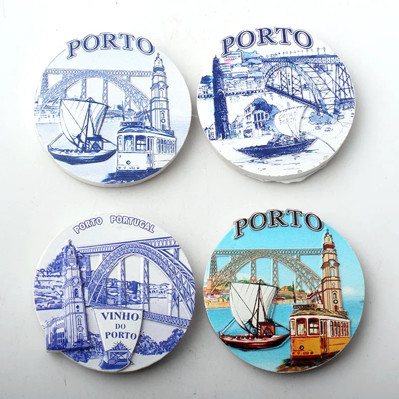 

Portugal Porto Fridge Magnet Refrigerators Souvenir Resin Fridge Magnet Decor Kitchen Decoration Fridge Magnetic Sticker