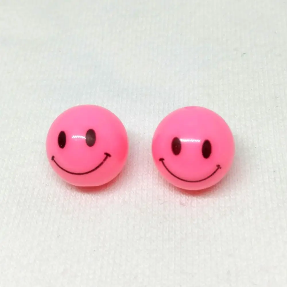 Color 8 10 шт. 14 мм smiley face узор круглые осветляющие бусины из смолы, браслет серьги аксессуары для изготовления украшений, популярный - Цвет: Color 8
