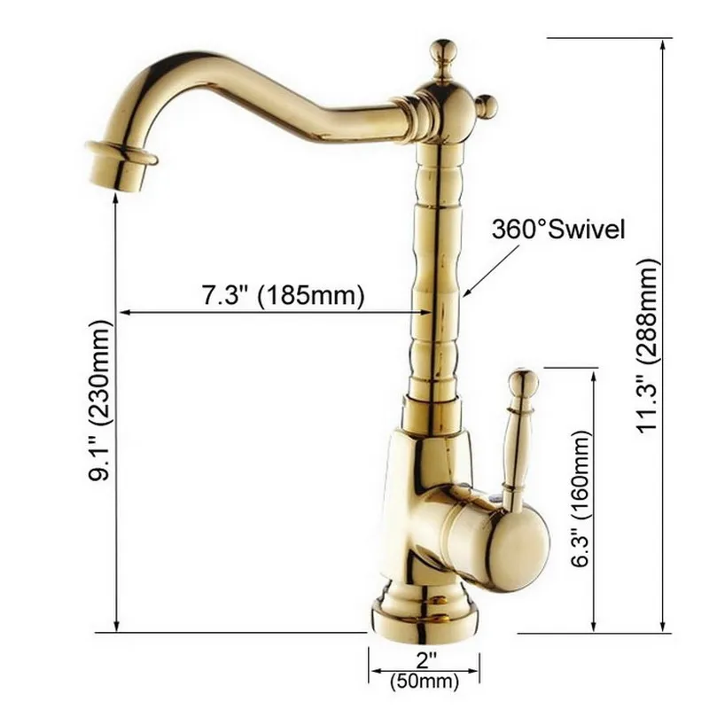 European Sytle Gold Brass Kitchen Faucet Single Hole Handle Swivel 360 Degree Kitchen Sink Faucet Water Mixer Tap European Sytle Gold Brass Kitchen Faucet Single Hole Handle Swivel 360 Degree Kitchen Sink Faucet Water Mixer Tap