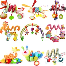 Детская плюшевая кроватка спиральная подвесная Мобильная игрушка для животных подарок для новорожденных детей 0-12 месяцев детская коляска погремушка обучающие игрушки