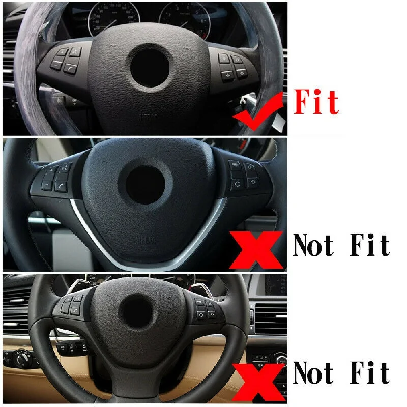 

Replacement Steering wheel trim 2pcs Frame Silver Decorative For BMW X5 E70 2008-2013 Accessory Matte