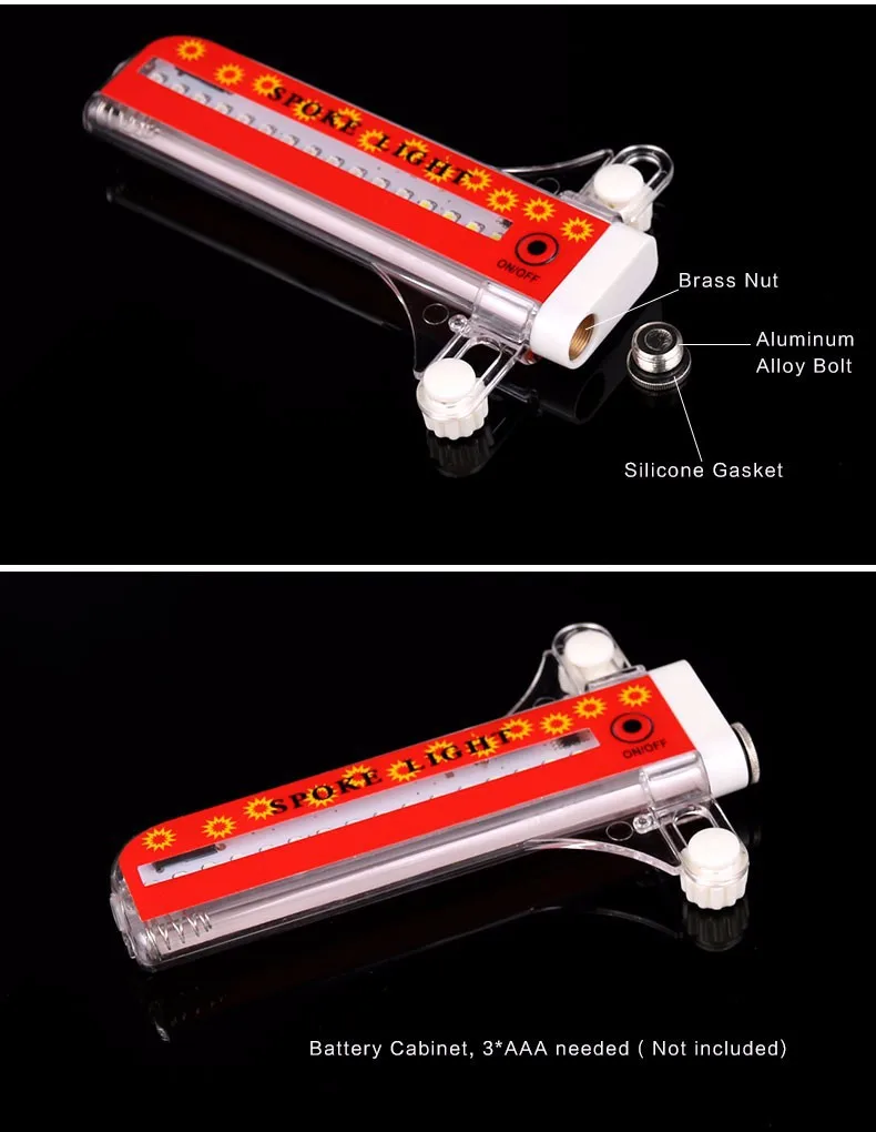 Cool 2 Side 32 LED 32 Pattern Waterproof Wheel Signal Lights Colorful Rainbow Bikes Bicycles Fixed Spoke Warn Safety Light (7)