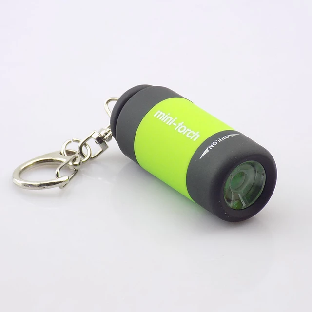 Mini USB recargable, impermeable, linterna LED linterna llavero (color  aleatorio)