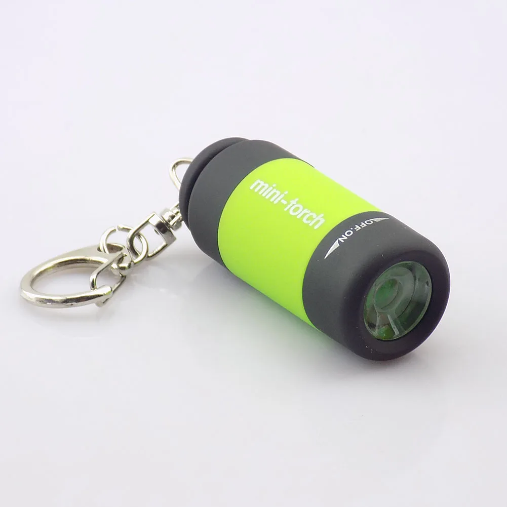 Mini Flashlight Rechargeable LED USB Torch Penlight Keychain Lamp Pocket Lantern