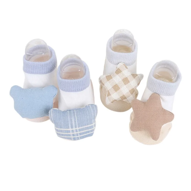 Милые носки для малышей, носки в стерео стиле, мягкие хлопковые носки для мальчиков и девочек, милые носки, детские носки - Цвет: B
