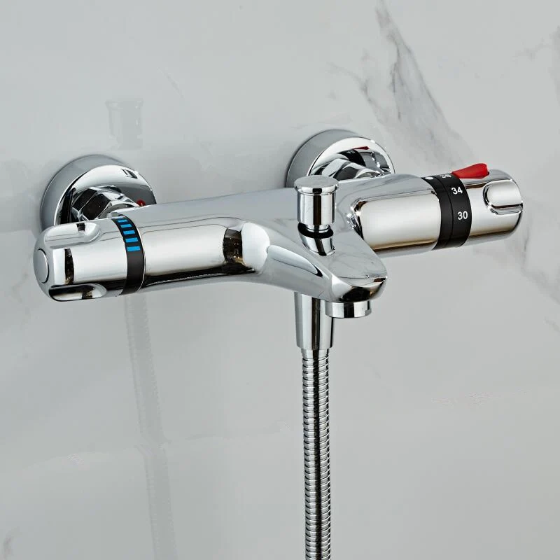 

Bathroom shower Faucets bathtub faucet thermostatic bathroom shower faucet bath mixer wall mounted rainfall shower mixer tap