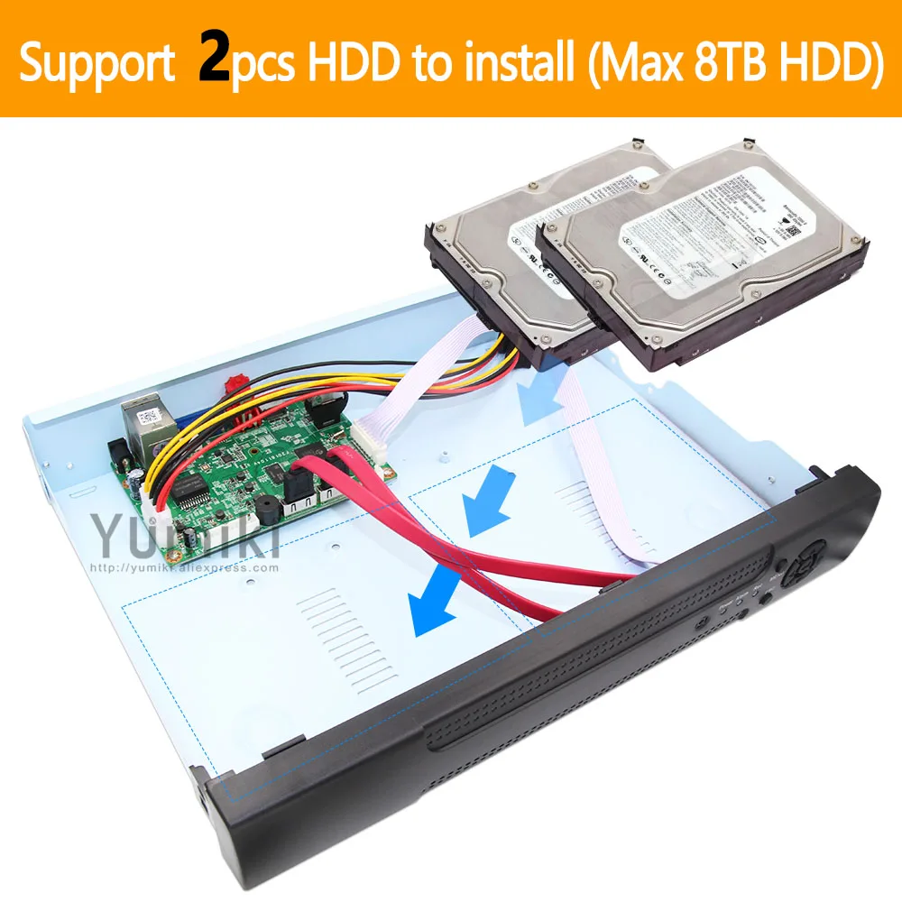  H.265 +/H.264 8ch * 4 K/32ch * 5.0MP/32ch * 1080 P NVR red video grabadora de 1080 P/720 P cámara I