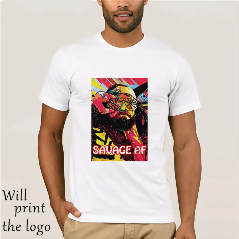 رجل مفتول العضلات سافاج Af الرجعية Wwf 1990 المصارعة رجل T قميص رجل مفتول العضلات سافاج Af الرجعية Wwf 1990 المصارعة رجل T قميص