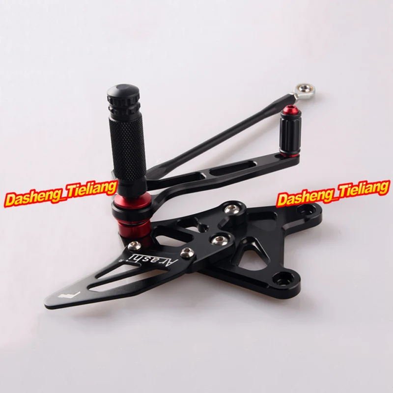 Motorcycle Rear Set Foot Pegs Footrests Kit For Kawasaki Ninja ZX6R ZX636 2005 2006 Spare Parts Pair