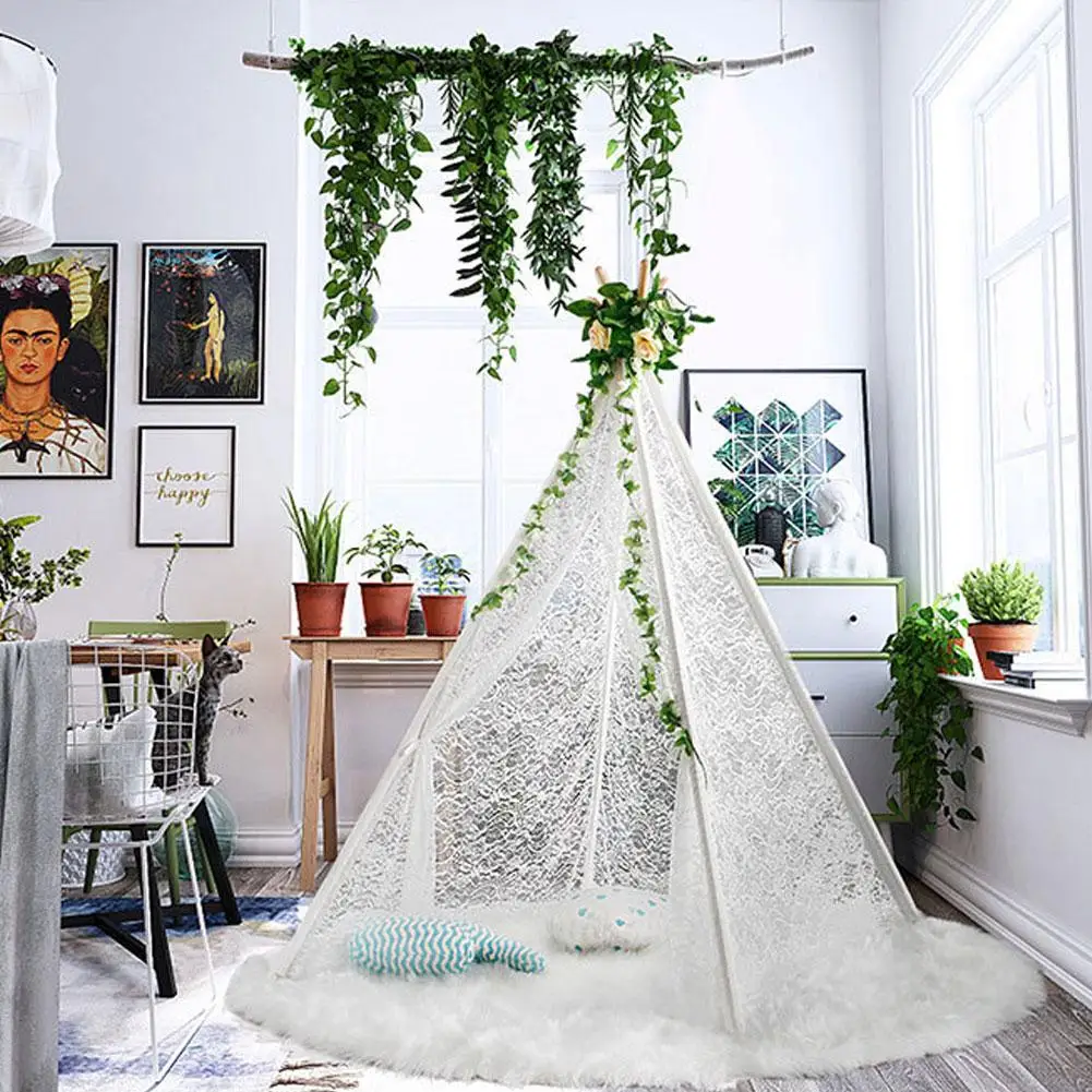 

Indian Style Lace Children's Tent Princess Room Baby Play Hot Use Game Tent 45x22x13cm White Indian Style Children's Tent