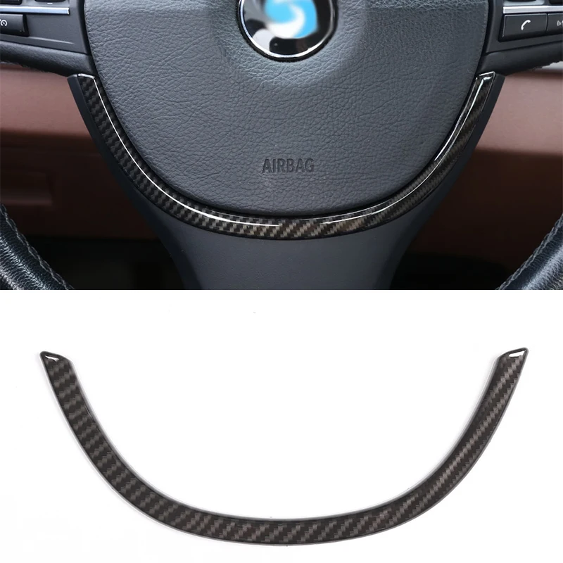 Отделка на руль из углеродного волокна с блестками 1 шт. для BMW 5 серии F10 520 525 2011