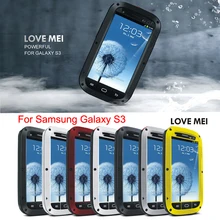 LOVE MEI Original Shockproof Dirtproof Waterproof Aluminum Metal Case For samsung galaxy s3 case Cover With Gorilla Glass