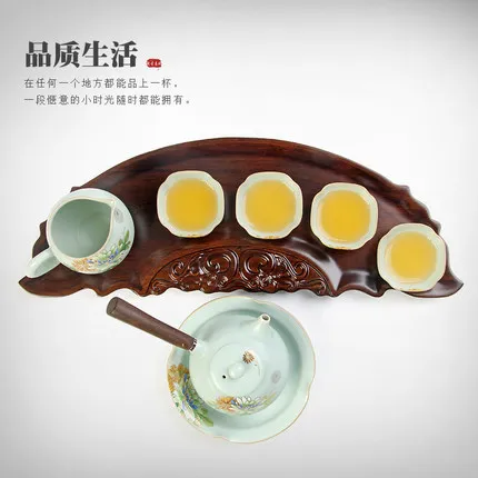 

2018 Simple ceramic tea set Ru porcelain Kung Fu tea set storage box set of high-grade tea sets