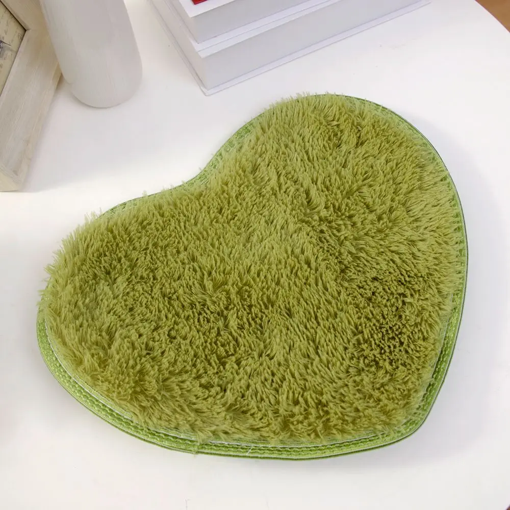 Modern Heart Shaped Carpet Bedroom Door Mats Cushion 30X40cm Shaggy Rug