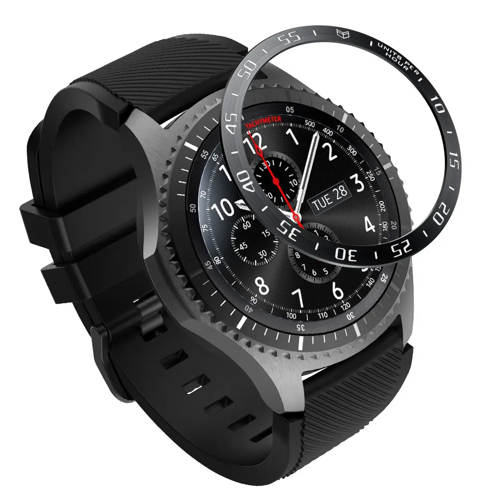 Крышка из нержавеющей стали для samsung Galaxy Watch 46 мм/42 мм/gear s3 frontier/gear S2 классический SM-R732 ободок кольцо Клей чехол