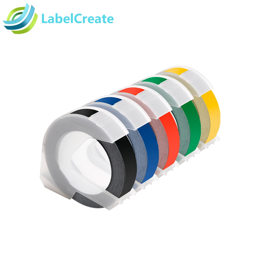 

5 Pcs Compatible for DYMO 3D Plastic Emobossing Tape 520109 9mm x 3m for Dymo Organizer Xpress Label Makers Label Printers
