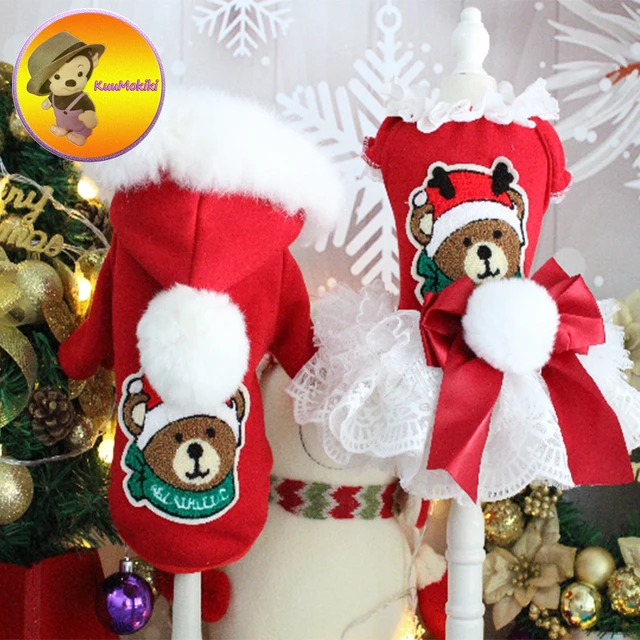 Hand Made Dog Couple Suit Pet Dress Dresses Dog Hoodies Hoodie Pet Hand Made Dog Couple suit pet dress dresses Dog hoodies hoodie Pet Clothes dogs red Christmas - Hand Made Dog Couple Suit Pet Dress Dresses Dog Hoodies Hoodie Pet