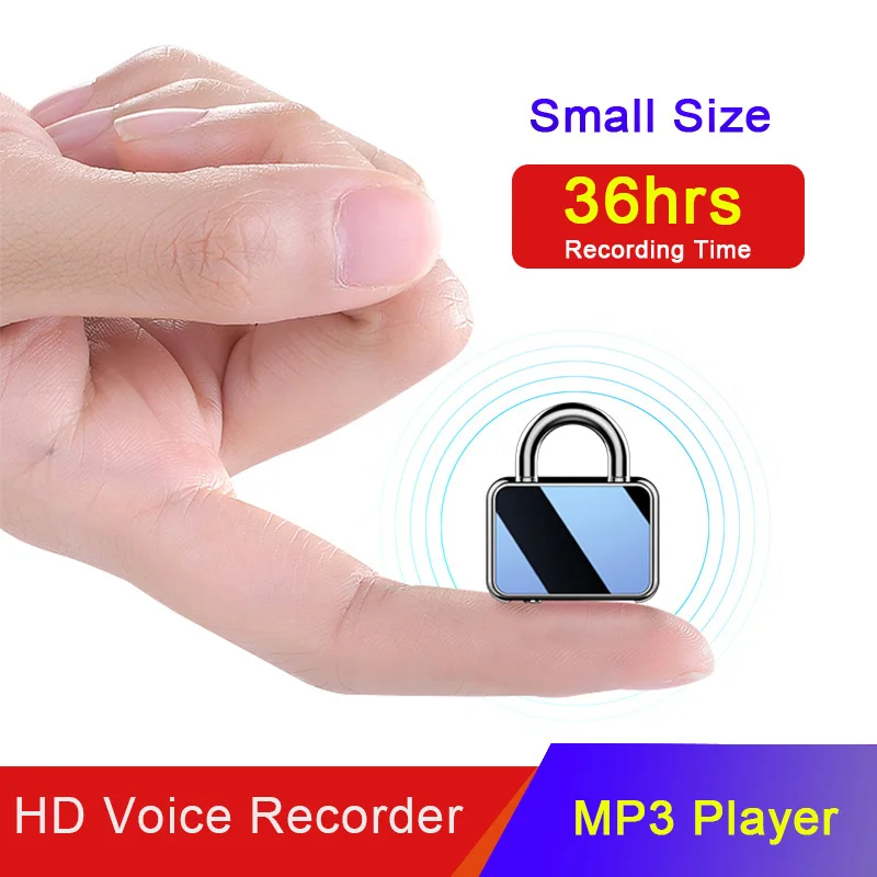

36Hours Long Recording Keychain HD Mini Professional Digital Audio Voice Pen Recorder 8G/16G/32G MP3 WAV Player Adults Kids