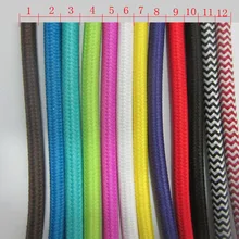 5 м винтажный кабель 2*0,75 текстильный Электрический провод DIY подвесной светильник Электрический кабель плетеный кабель шнур питания