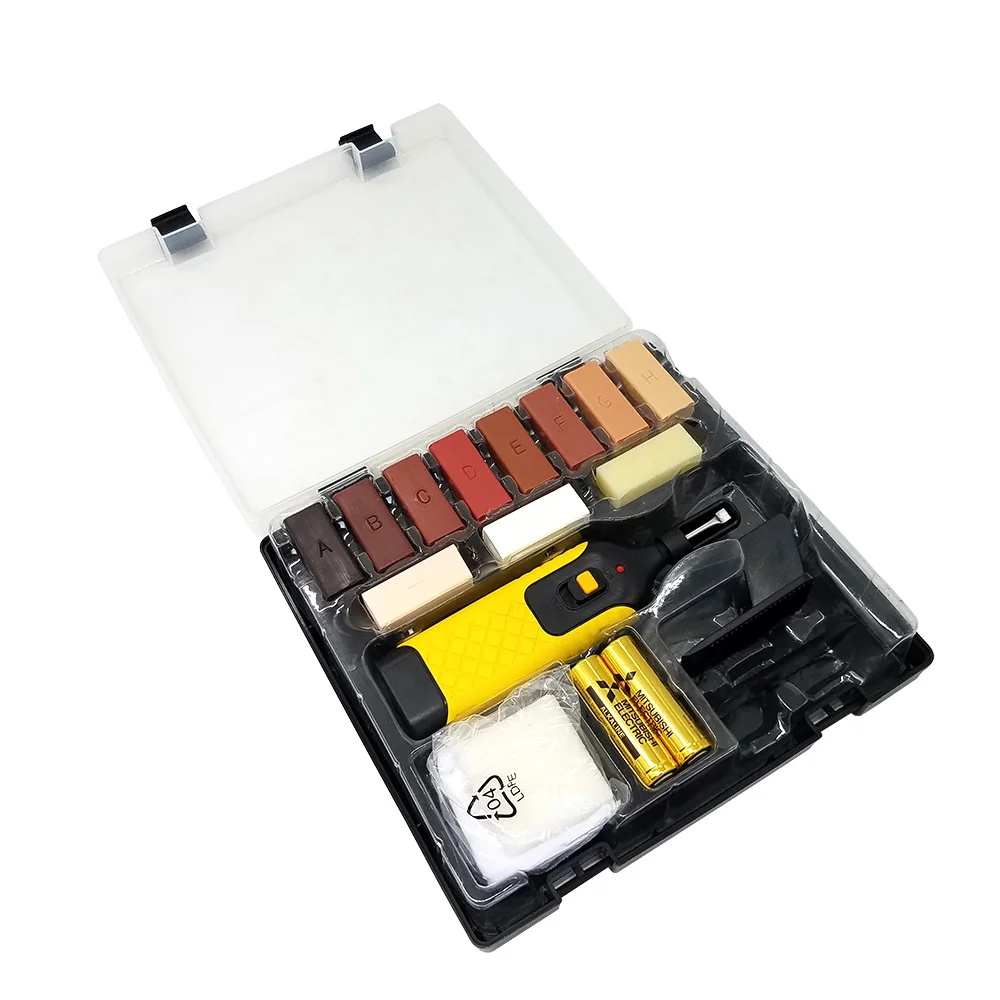 Ламинат напольный ремонтный набор 11 цветов Восковые Блоки для ремонта поврежденное многослойное напольное покрытие кухонные столешницы - Цвет: AA Battery Set