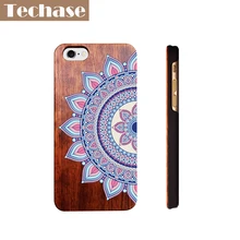 Techase твердой древесины Защитная крышка для Samsung Galaxy S5/S6/S7/S6 Edge/S7 Edge телефонные Чехлы для iPhone 5/6/6S/7/Plus