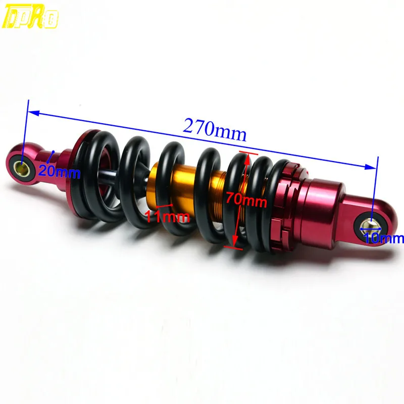 

270mm Rear Shock Absorber Suspension PIT QUAD DIRT BIKE ATV Red US Stock