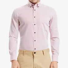 Горячая Sunner Мужская Хлопковая полосатая рубашка с длинными рукавами для отдыха/S-XXXL