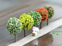 10 Смешанный Цвет мини Ёлки 35 мм для миниатюрный Сказочный Сад Кукольный домик горшка